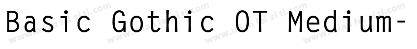 Basic Gothic OT Medium字体转换